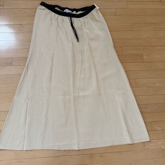WeWoreWhat Bow Maxi Skirt in Wood Ash & Black S NWOT - Picture 5 of 12